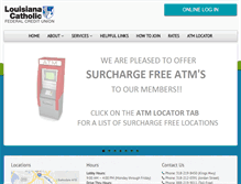 Tablet Screenshot of louisianacatholicfcu.com